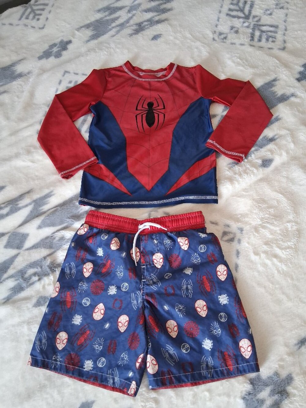 Kids Marvel Spiderman Swimsuit - Size 6-7
